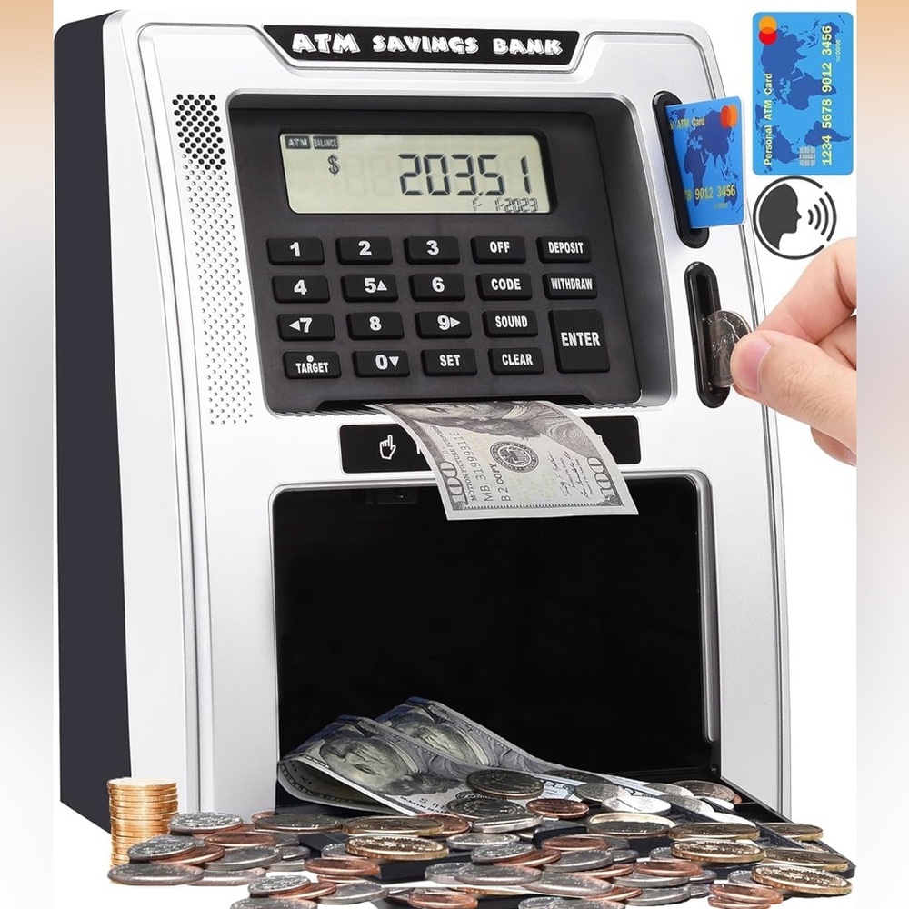 ATM Savings Bank Toy - black NEW